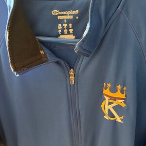 Kansas City Royals Blue Jacket with Embroidered Gold Crown Logo